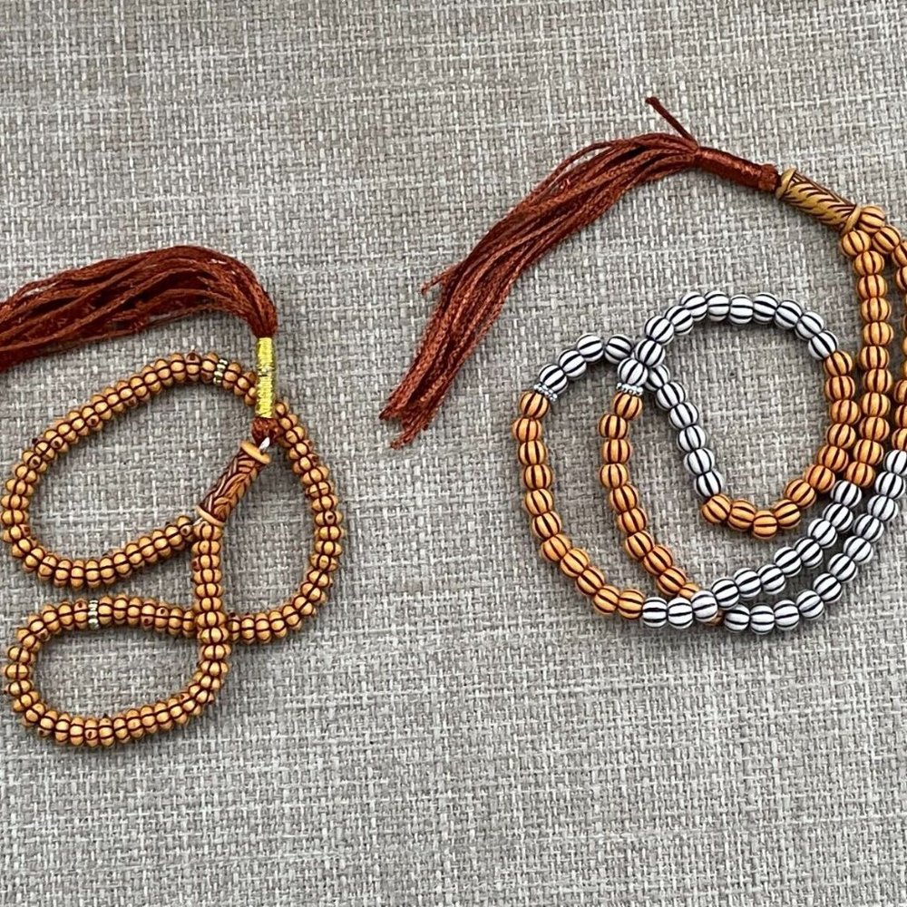 Lot of 2 Tasbeeh Religious Prayer Beads Islamic Tasbeh pray Beads Plastic Beads